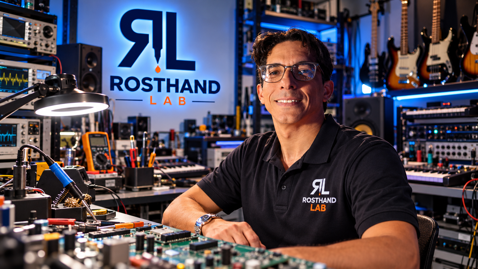 Rosthand Lima, fundador de Rosthand LAB, en su taller